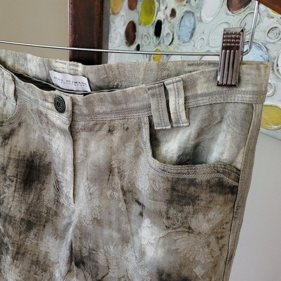 Beate Heymann Street Couture Watercolour Damask Print Jeans EU 38/US 8 - Picture 5 of 14